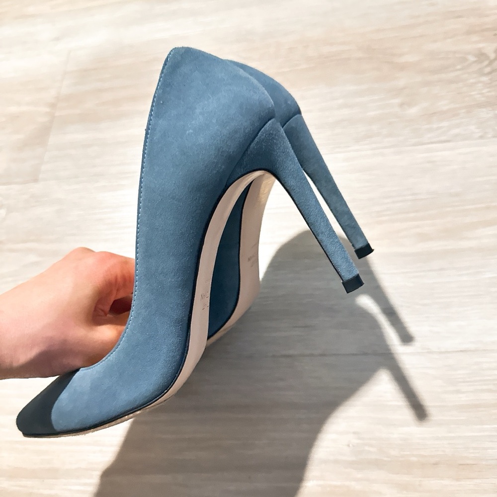 Steuart Weitzman Blue Heels 35.5